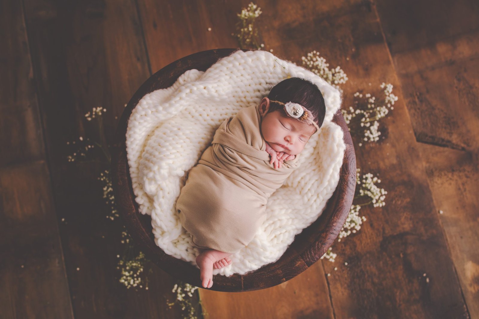 Studio newborn portrait session - Newbury Park newborn photography