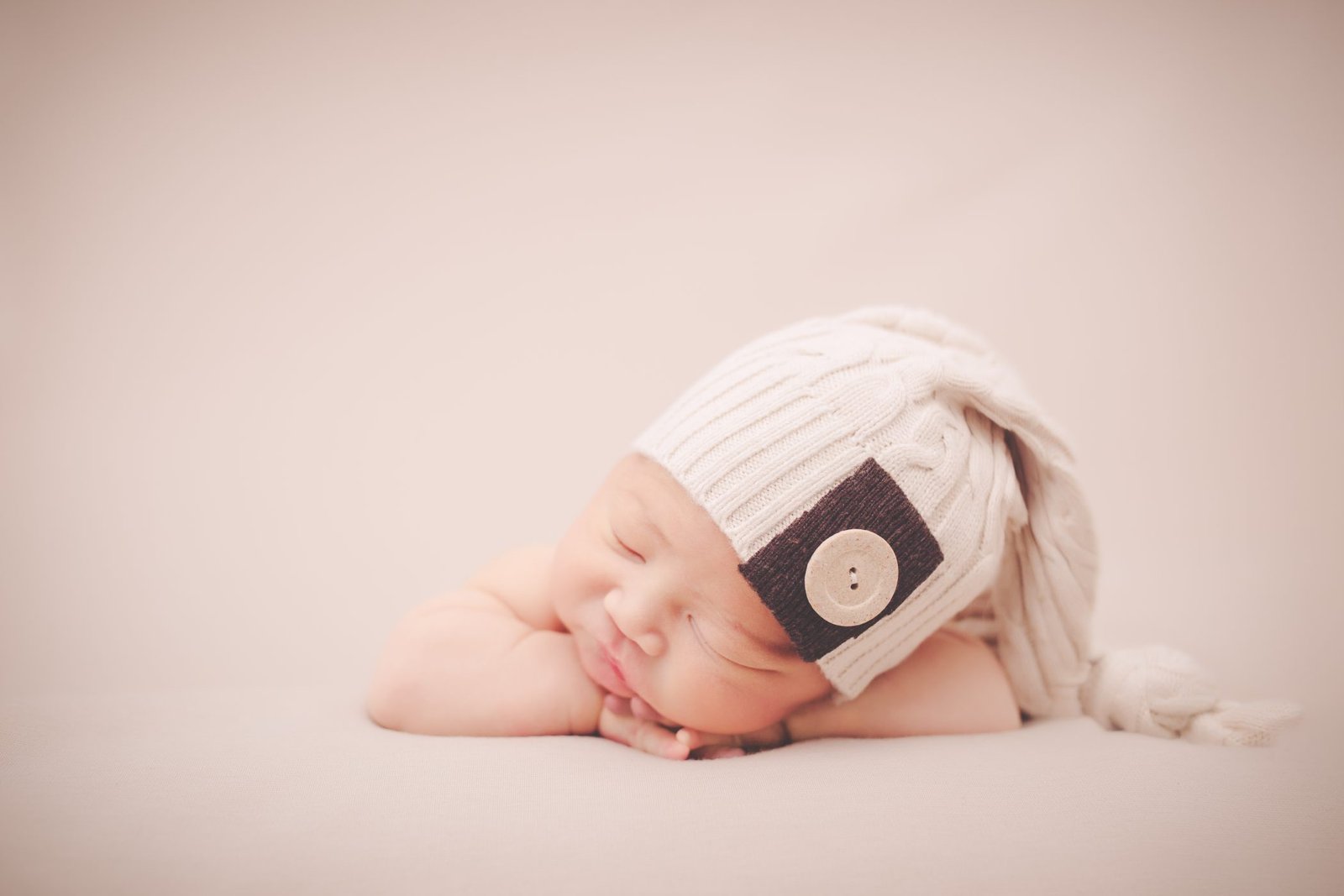 Studio newborn session with props - Westlake Village photographer