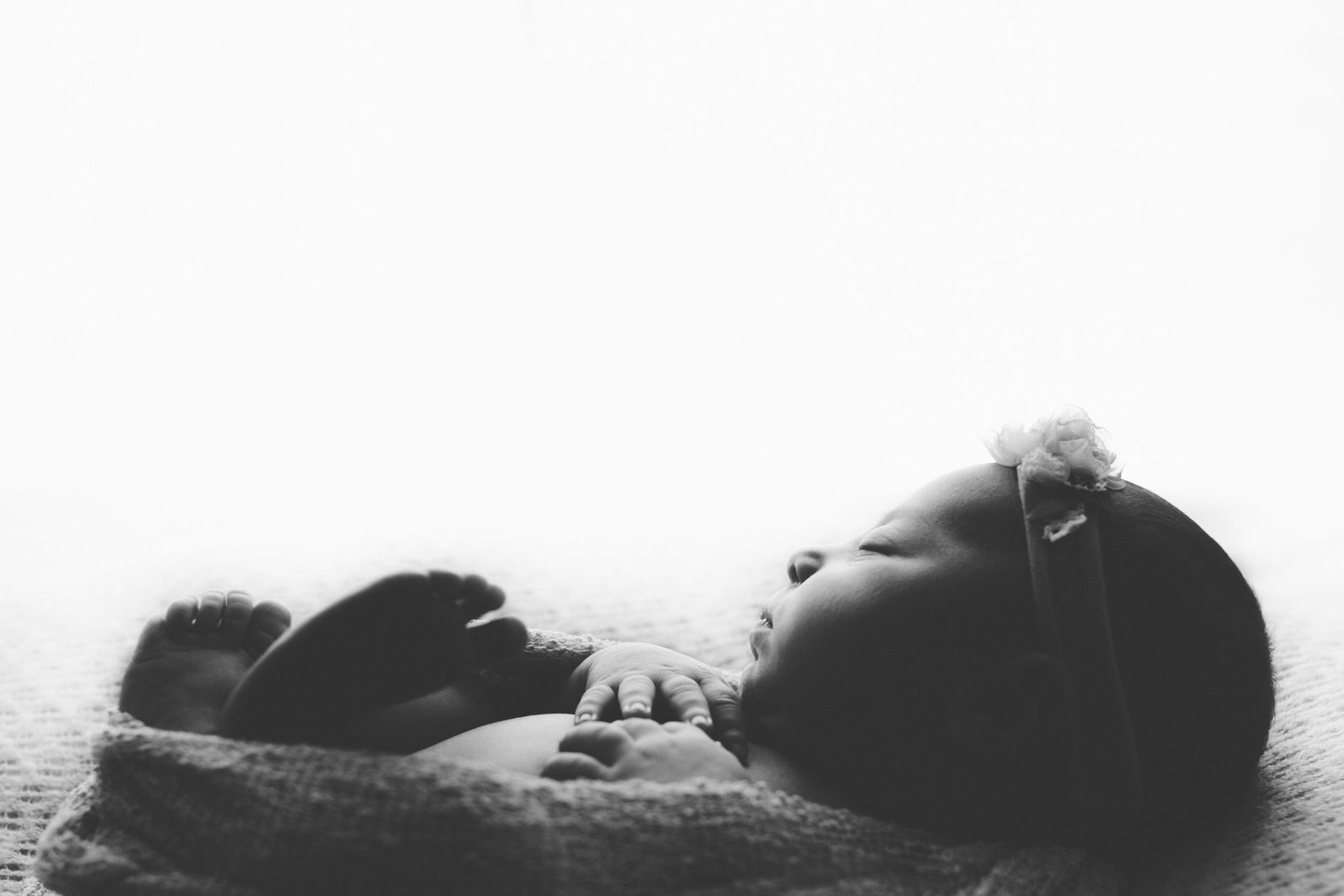 Newborn in basket with soft blankets - Ventura County photographer