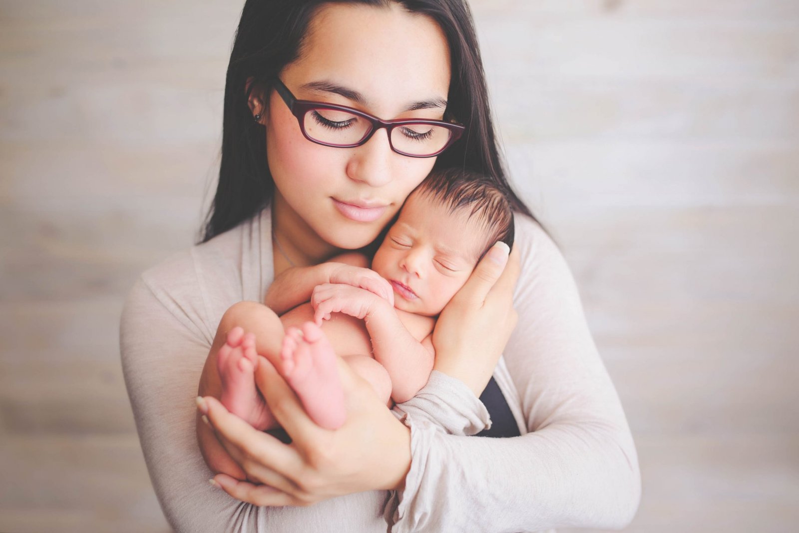Peaceful sleeping newborn with tiny features - Moorpark newborn photographer